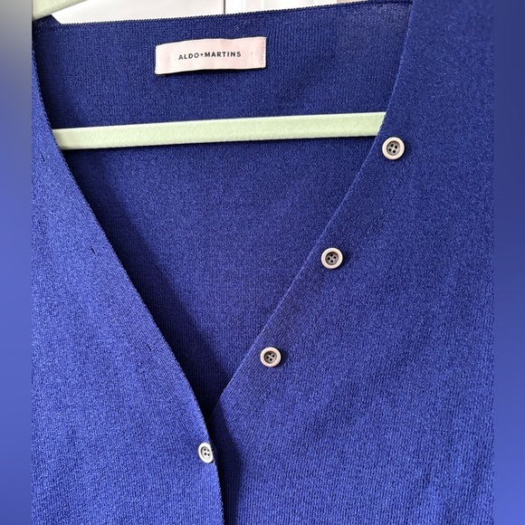 Aldo Martins Royal Blue Cropped Cardigan - Picture 6 of 9